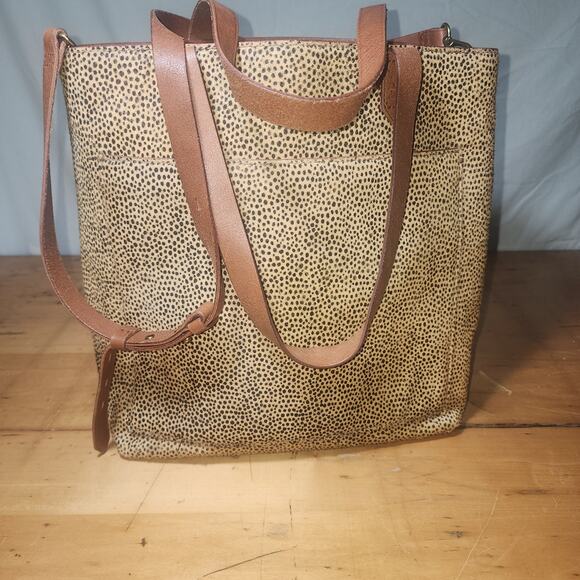 MADEWELL Transport Calf Hair Autumn Gold Tote
